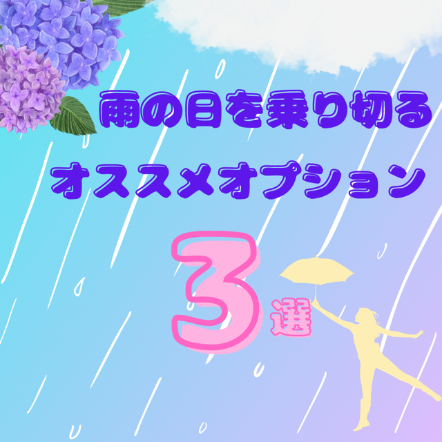 雨の日を乗り切るおすすめオプション☆