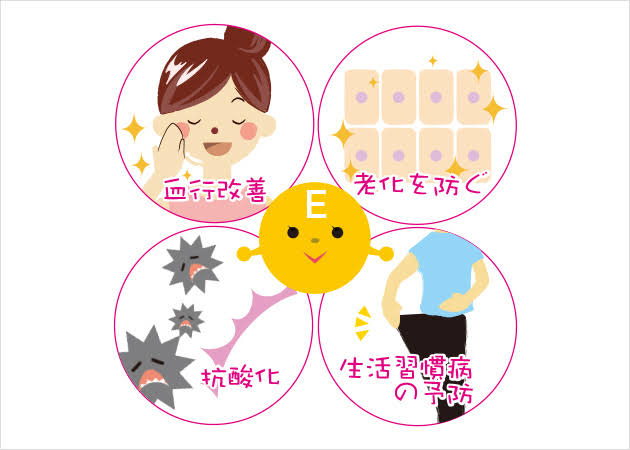 ビタミンEもお肌にはとっても大切